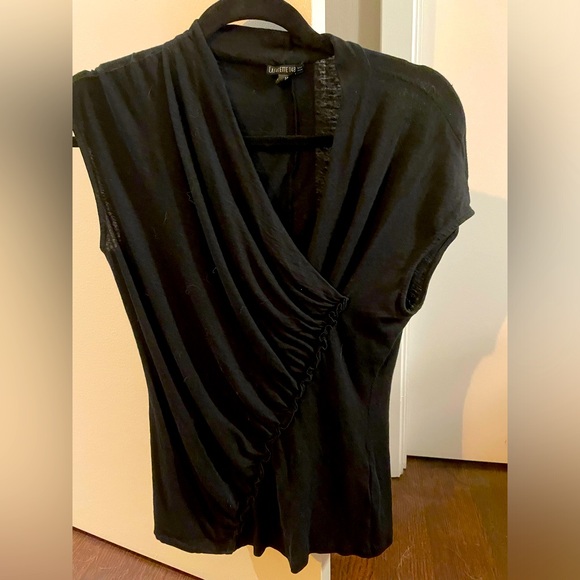 Lafayette 148 Cap Sleeve Rusched Top - Picture 2 of 5